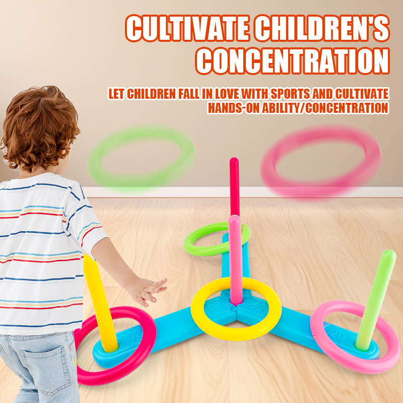 Kids Ring Toss Game Set Indoor Outdoor Family Party Play Toy