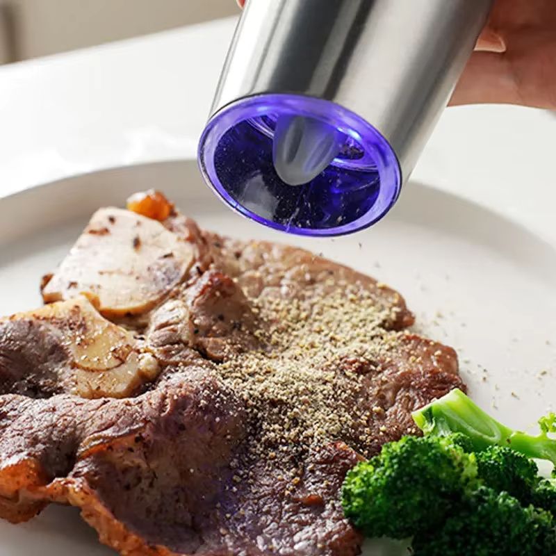 Electric Automatic Salt and Pepper Grinder with LED Light and Adjustable Coarseness