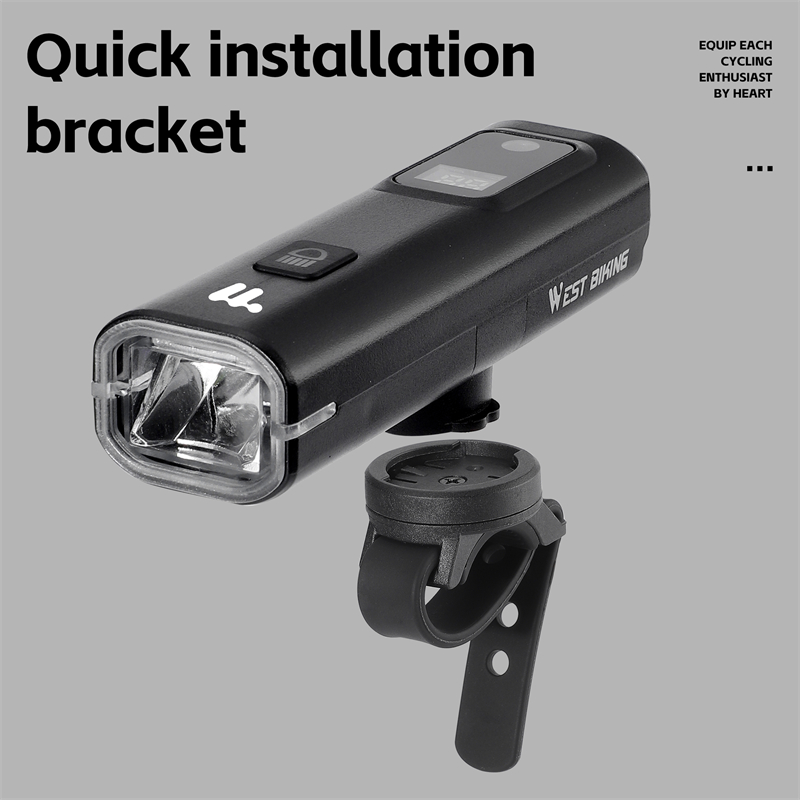 Biking Bike Front Light, Intelligent Light Sensing Cycling Flashlight, Quick Release, USB Rechargeable, Waterproof