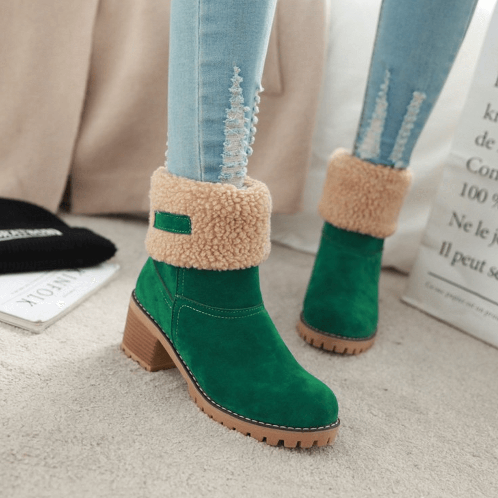 Block Heel Snow Boots for Women