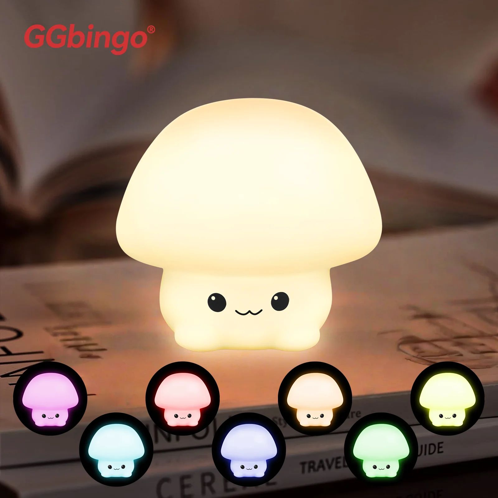 Cute Pear Duck Night Light Touch Control Silicone Lamp