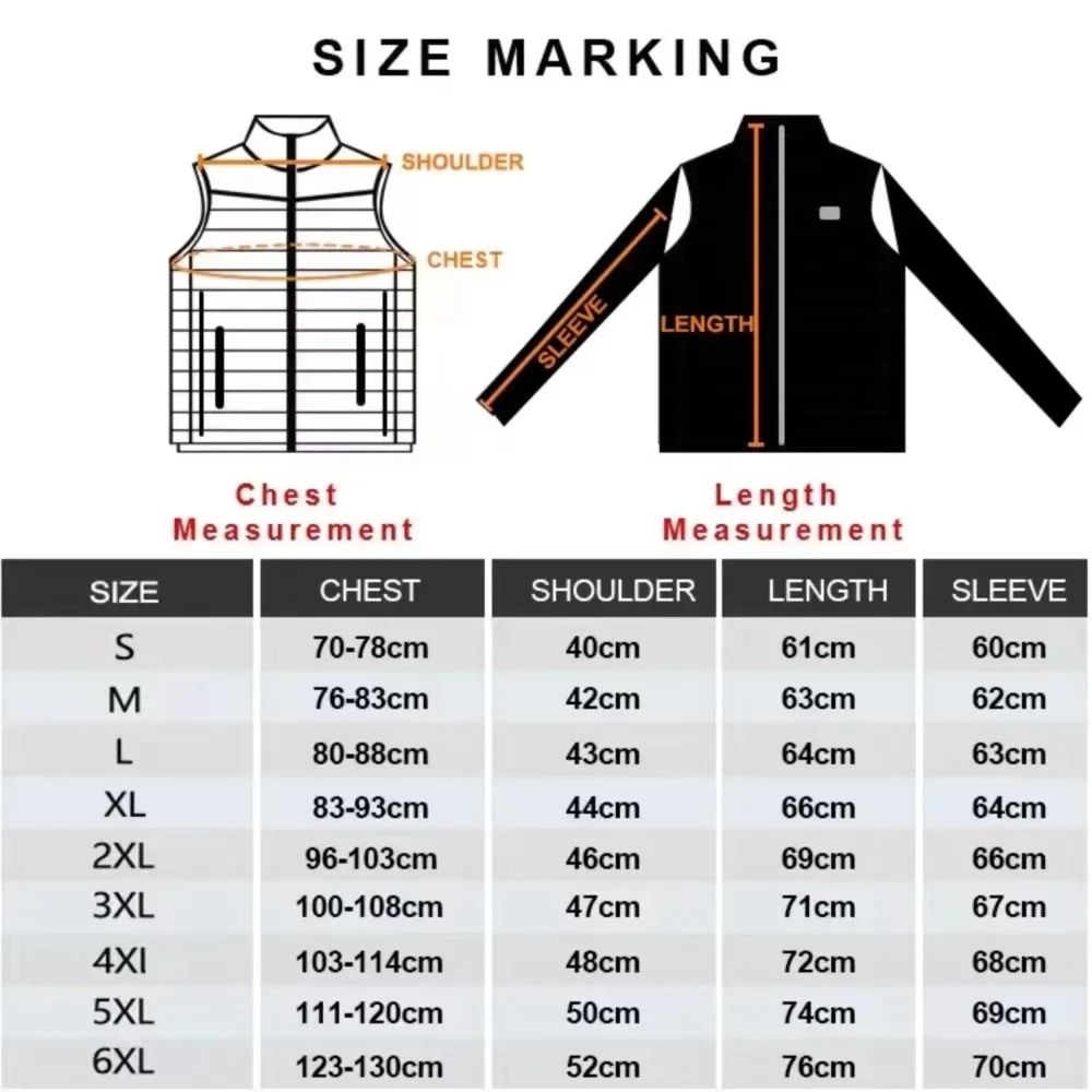 USB Heated Jacket for Men and Women with Multiple Heating Zones