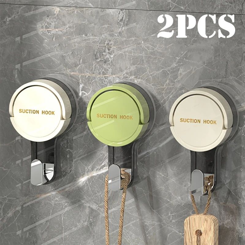 No Drill Vacuum Suction Cup Hooks – Contemporary Wall Mount Towel Hooks for Bathroom, Kitchen & Home Organization