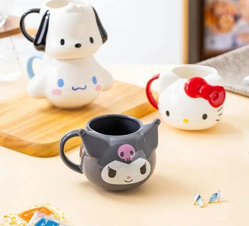 Professional 15 oz Sanrio 3D Relief Ceramic Mug Series