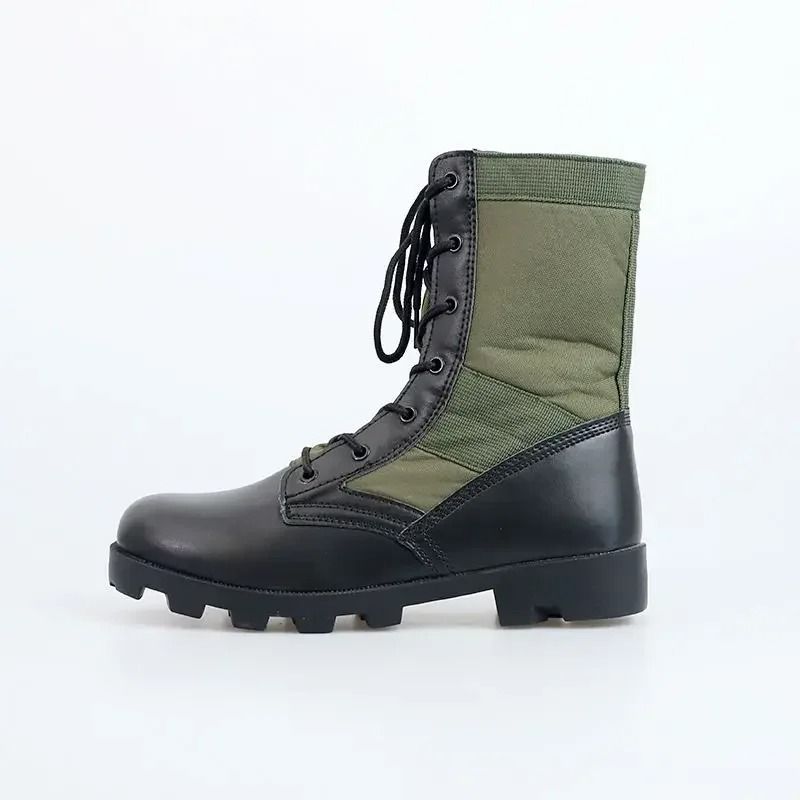 Mens Lace Up Waterproof Canvas Tactical Combat Desert Ankle Boots