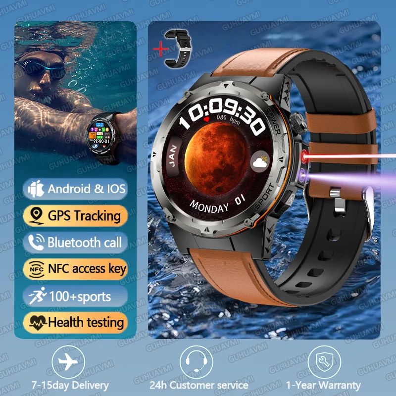 T-Rex 3 Rugged Smartwatch with GPS, NFC & 3ATM Waterproof Design