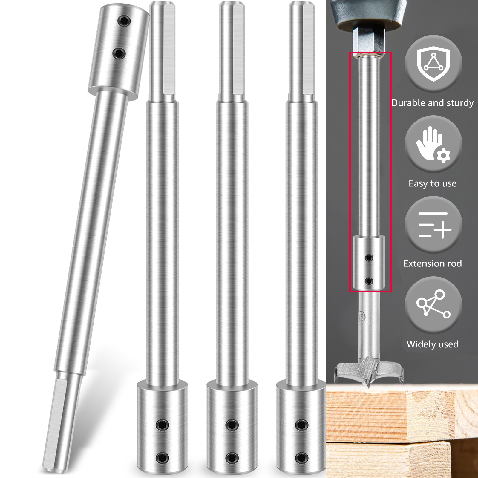 Core Bit Extension, 0.36inch Hex Magnetic Bit Holder, Durable Drill Driver Sleeve Adapter for Electric Drill
