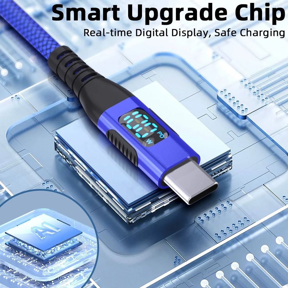 100W PD High-Fidelity USB-C to USB-C Super Fast Charging and Data Sync Cord