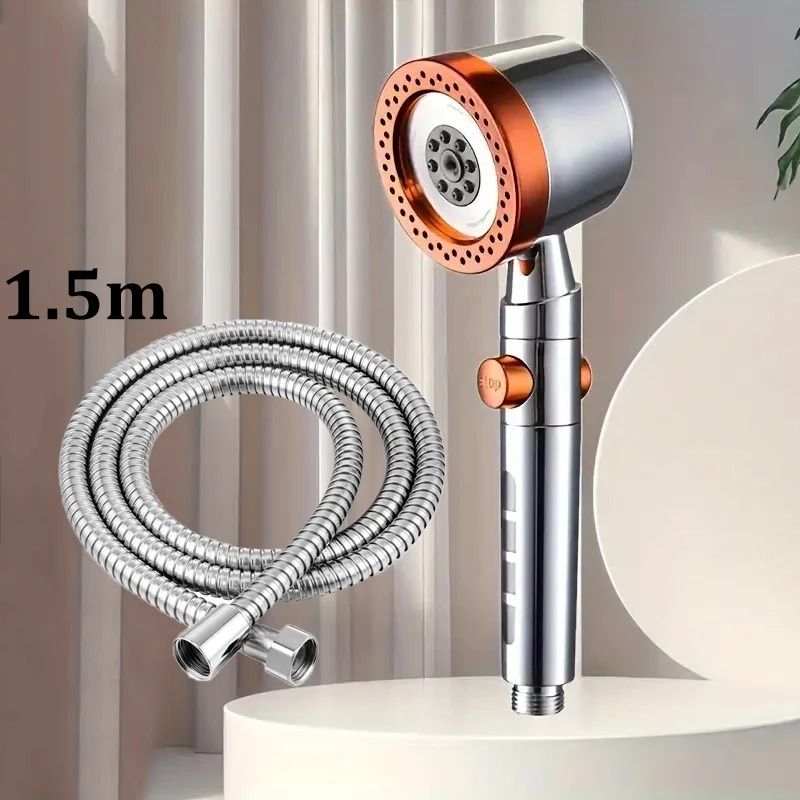High Pressure Water Saving Handheld Shower Head with Stop Button