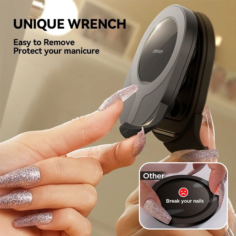 Suction Cup Magnetic Phone Mount – Strong Magnetic Holder with Integrated Pull Ring