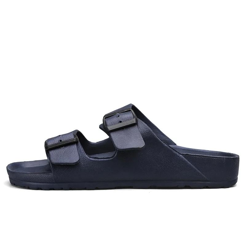 Mens Adjustable Soft Slides Lightweight Anti Slip Summer Slippers
