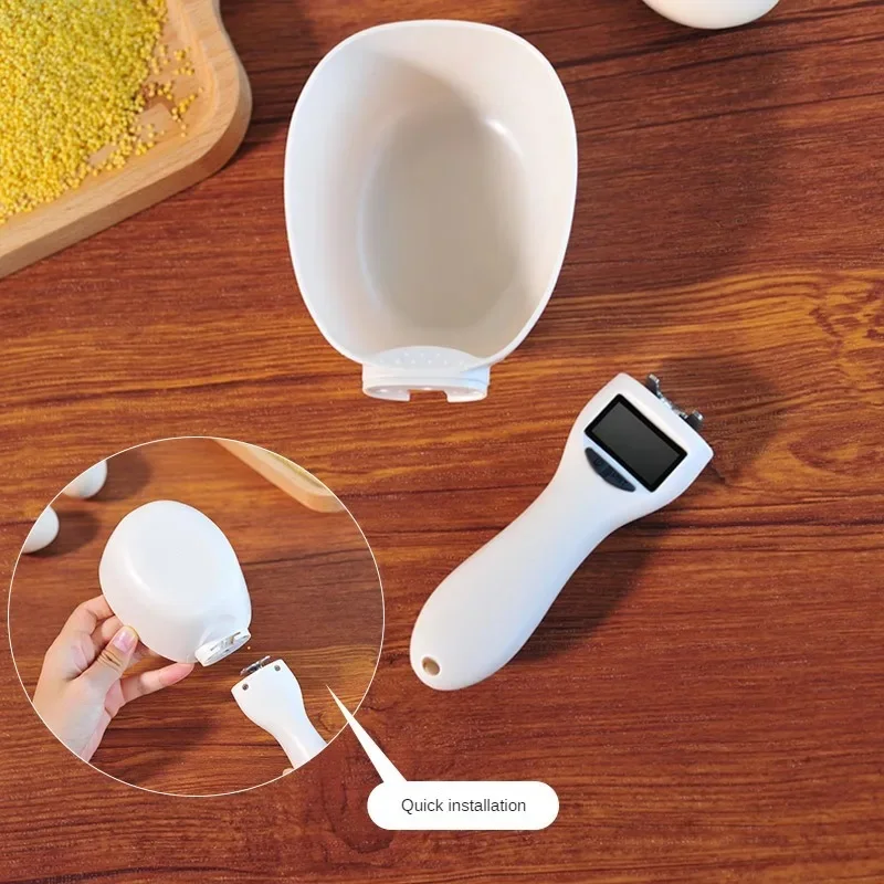Pet Food Measuring Scoop, Electronic Dog Cat Food Measuring Cup, Digital Spoon Scale with LED Display