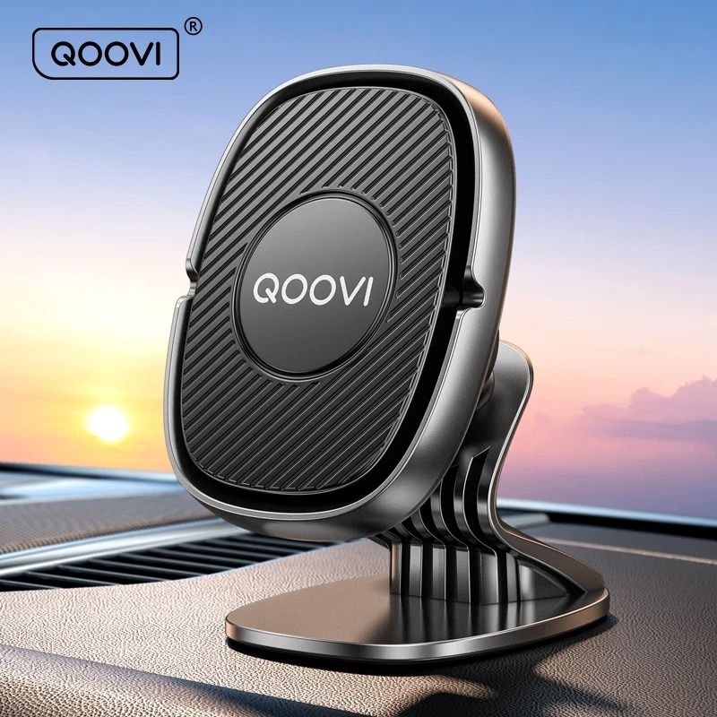 QOOVI Magnetic Car Phone Holder | 360° Rotating Air Vent Mount & GPS Support for iPhone, Xiaomi, and Samsung