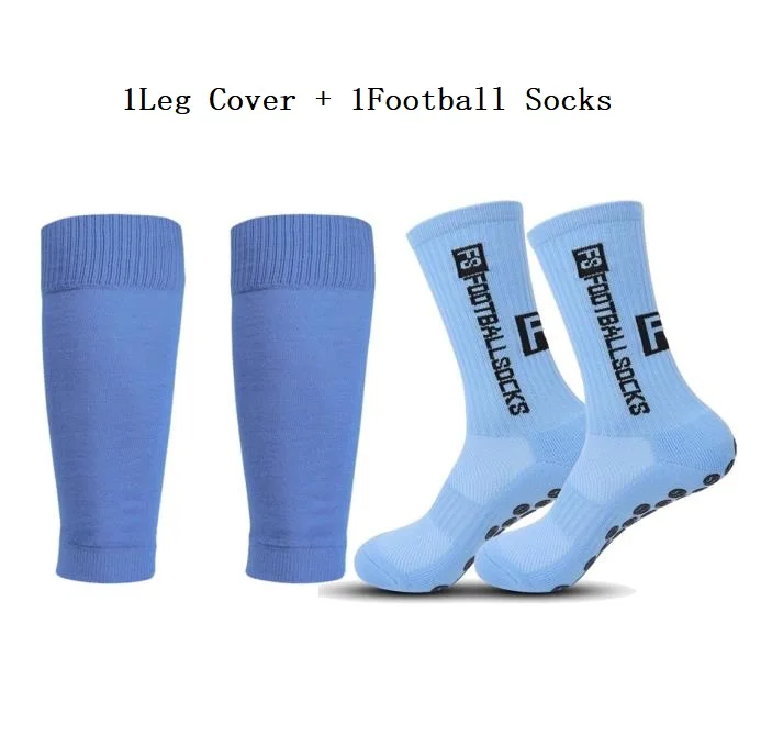 Football Socks with Leg Cover, Anti-Slip Sports Socks for Men, Women, Ideal for Soccer, Tennis, Basketball
