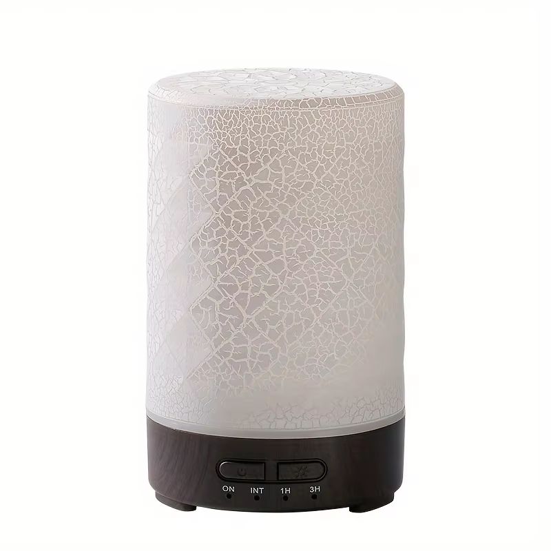 GlowWave 150ml (5fl oz) Crack Design USB Essential Oil Diffuser and Ultrasonic Air Humidifier