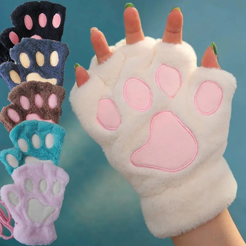 Plush Fingerless Hand Warmers