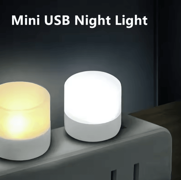 USB Night Light – Warm White Eye Protection Reading Lamp for Desk, Bed and Travel