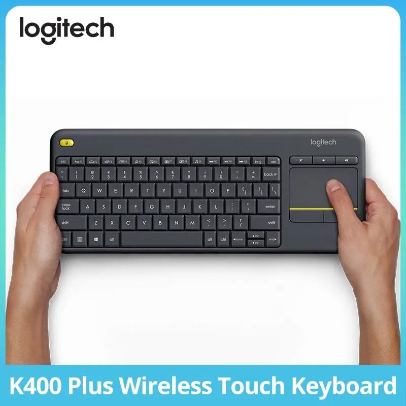 Logitech K400 Plus Wireless Touch Keyboard | Integrated Touchpad for Android Smart TV & Laptops