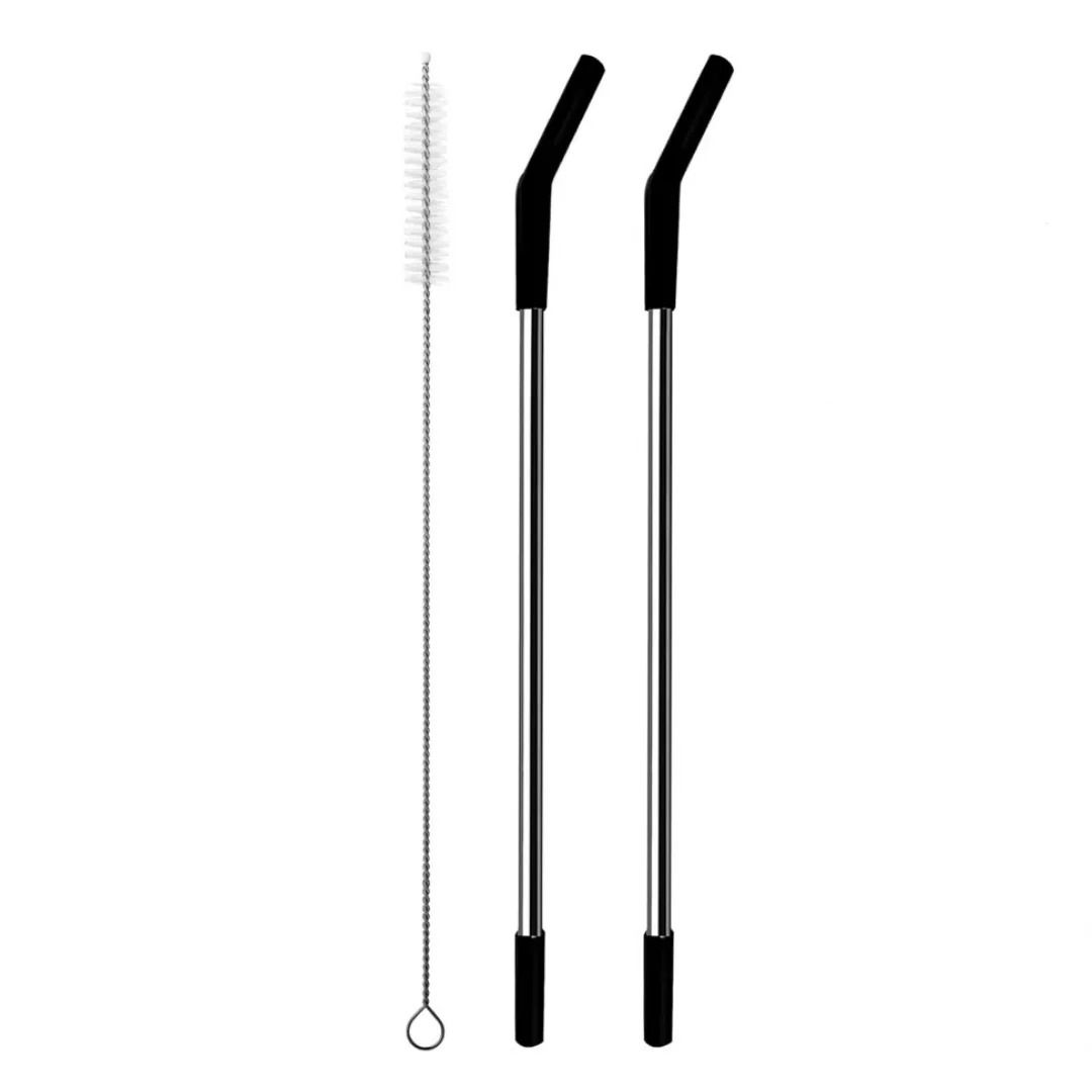 Stainless Steel Straw with Silicone Tip Replacement Set for Tumbler Cups