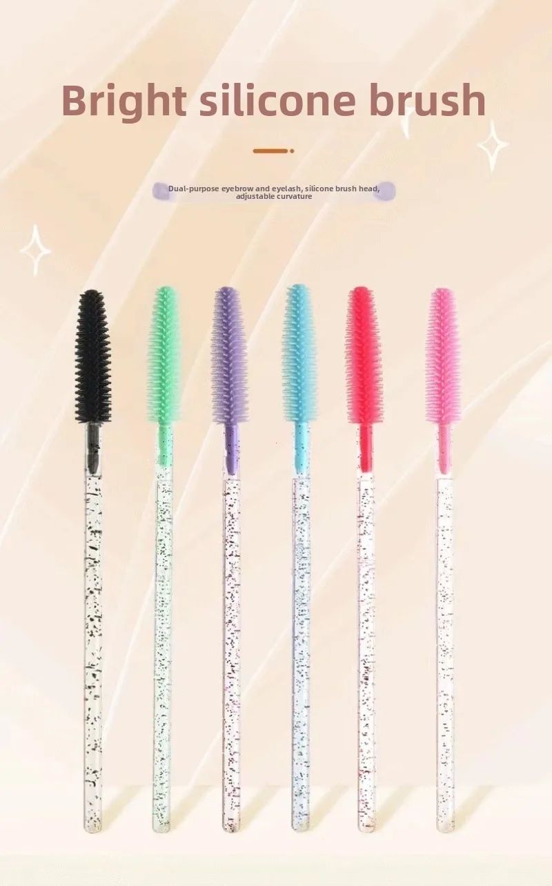 Crystal Eyelash Brush Spoolie Set Disposable Makeup Tool