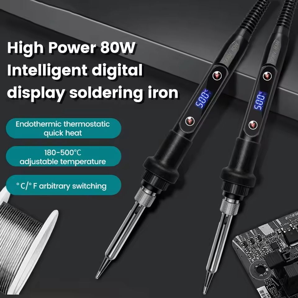 Electric Soldering Iron Kit with LCD Display Adjustable Temperature 16 Piece Set