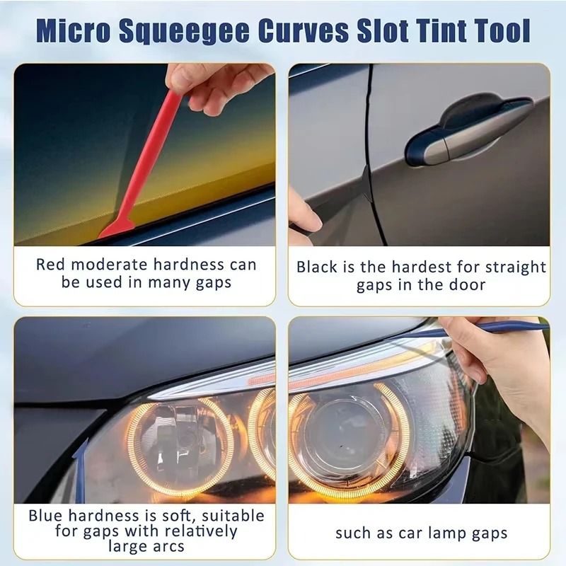 Car Micro Squeegee & Detail Tint Tool Set