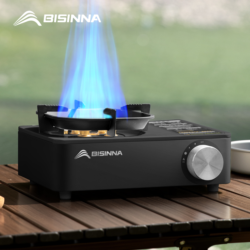 Camping Gas Stove High Firepower Outdoor Portable Cassette Burner for Picnic Hiking Trekking