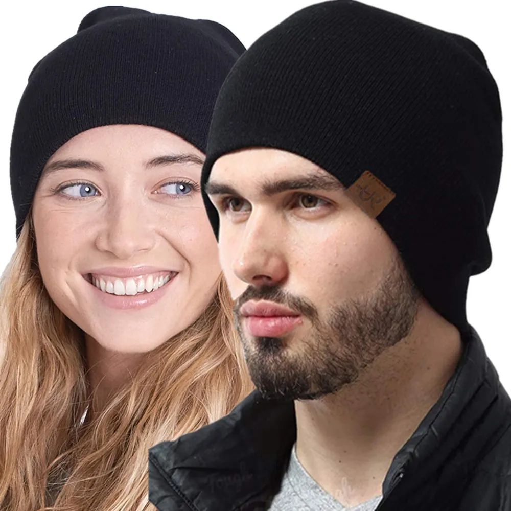 Fur Lined Knitted Winter Beanie for Men and Women