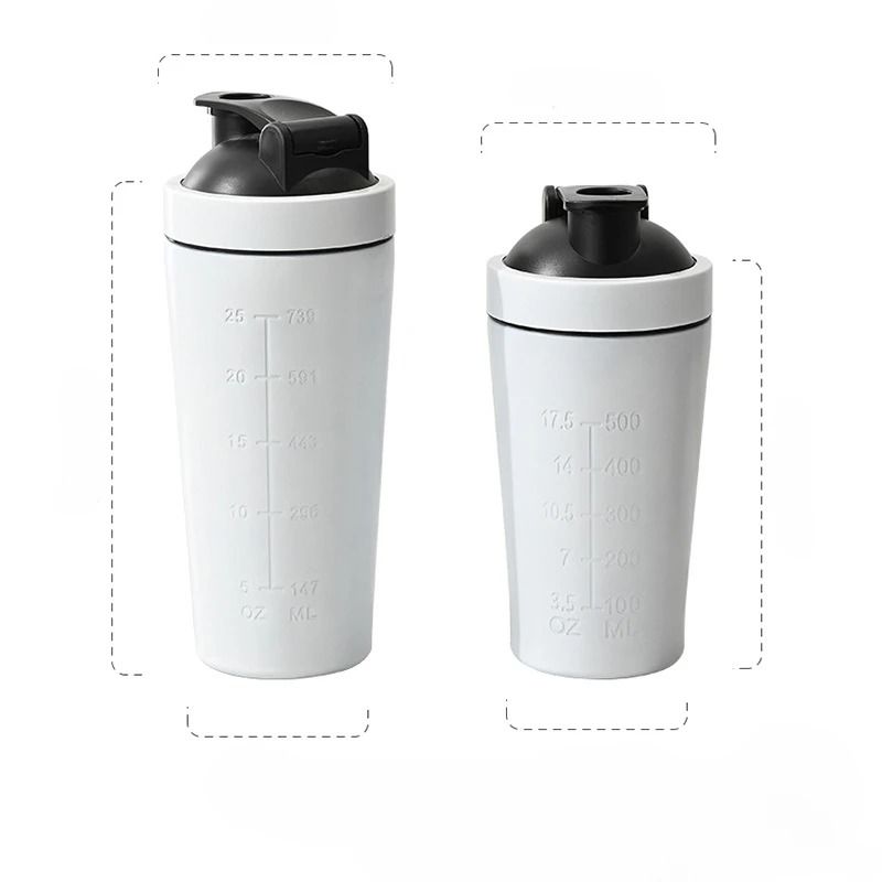 Stainless Steel Protein Shaker Bottle with Mixing Ball Leak Proof Gym Water Bottle