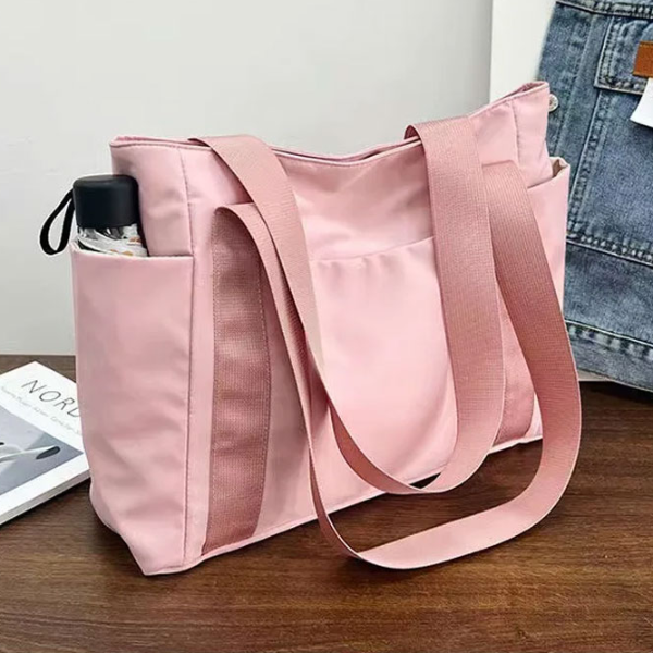 Large Capacity Nylon Tote Bag for Women Lightweight Commuter Shoulder Handbag