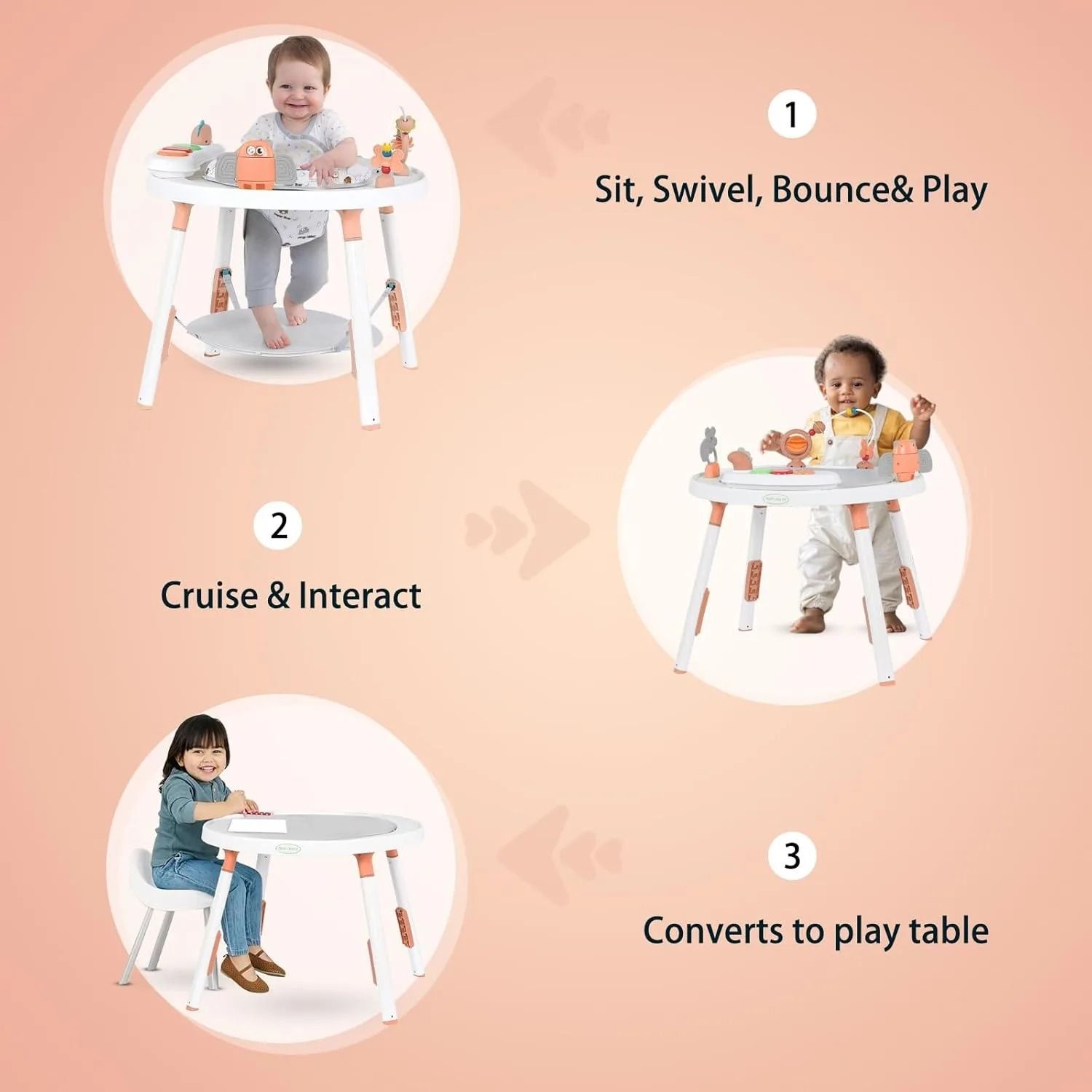 Multi-Functional 3-in-1 Baby Activity Center