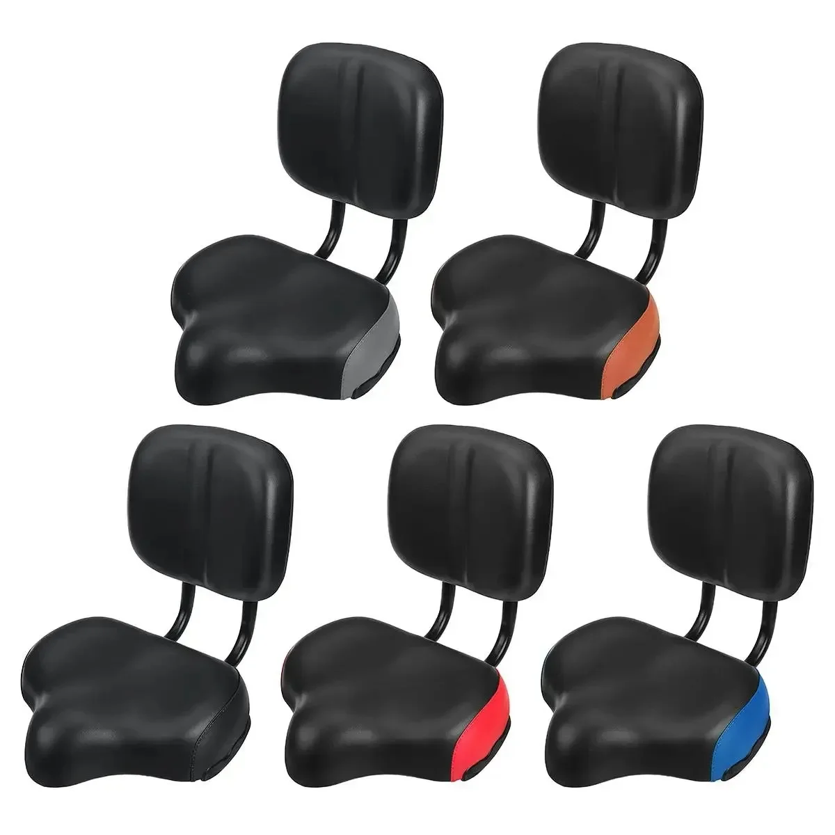 Premium Electric Bicycle Seat, Comfortable Enlarged, Thickened Cushion with Backrest for E-Bikes, Mountain Bikes
