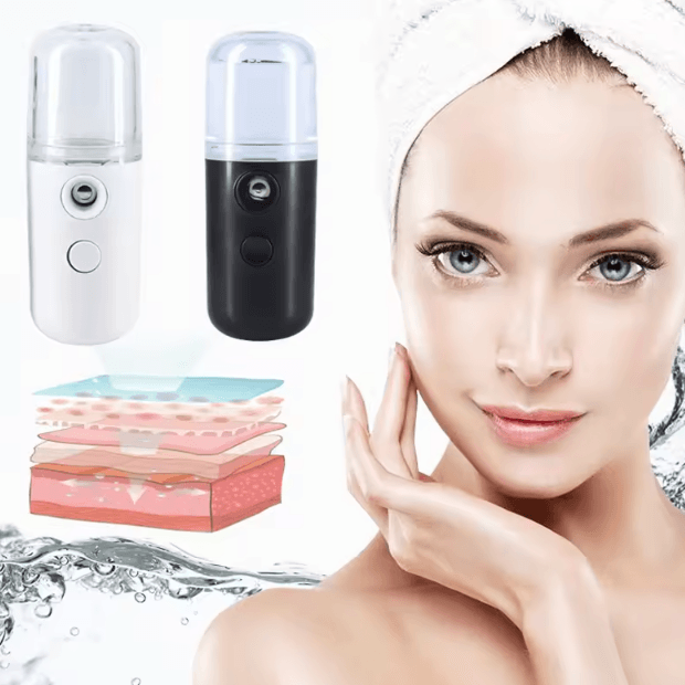 Mini Portable Facial Humidifier 30ML USB Rechargeable Mist Sprayer for Skin Hydration and Travel