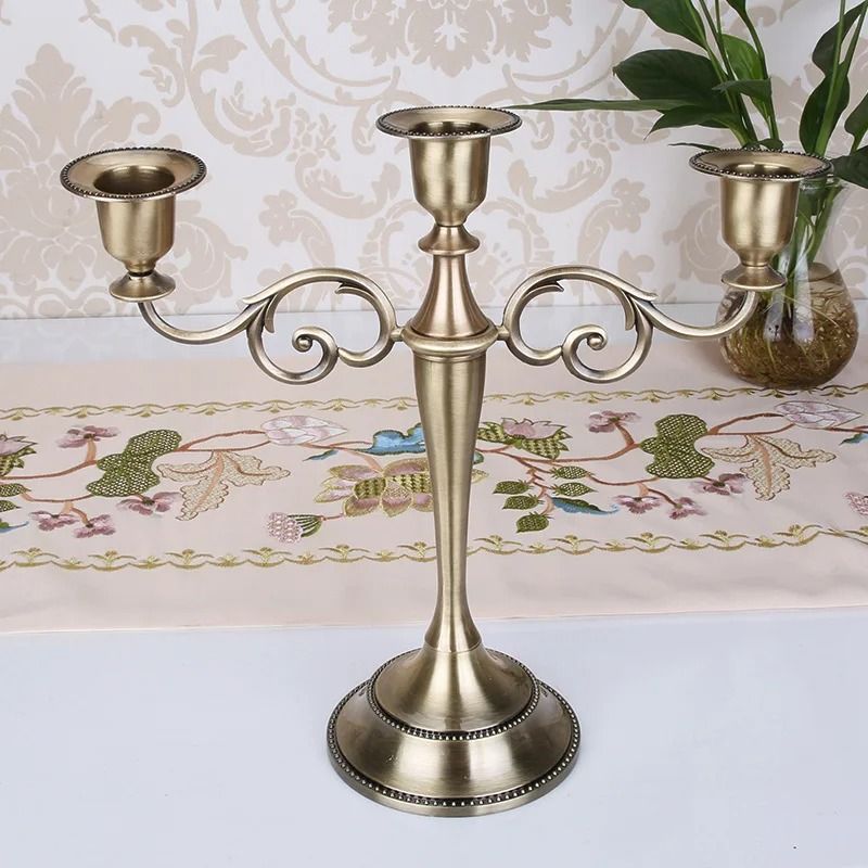 Retro 3-Arm Metal Candelabra