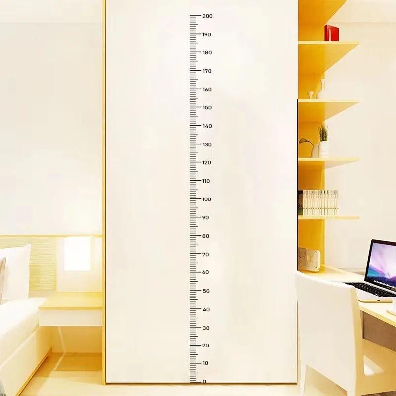 Precision Growth Monolith | 2M Self-Adhesive Height Ruler | Executive Nursery & Modern Sanctuary Decor