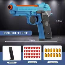 SIG17 Shell Ejecting Soft Bullet Toy Pistol with Blowback Action