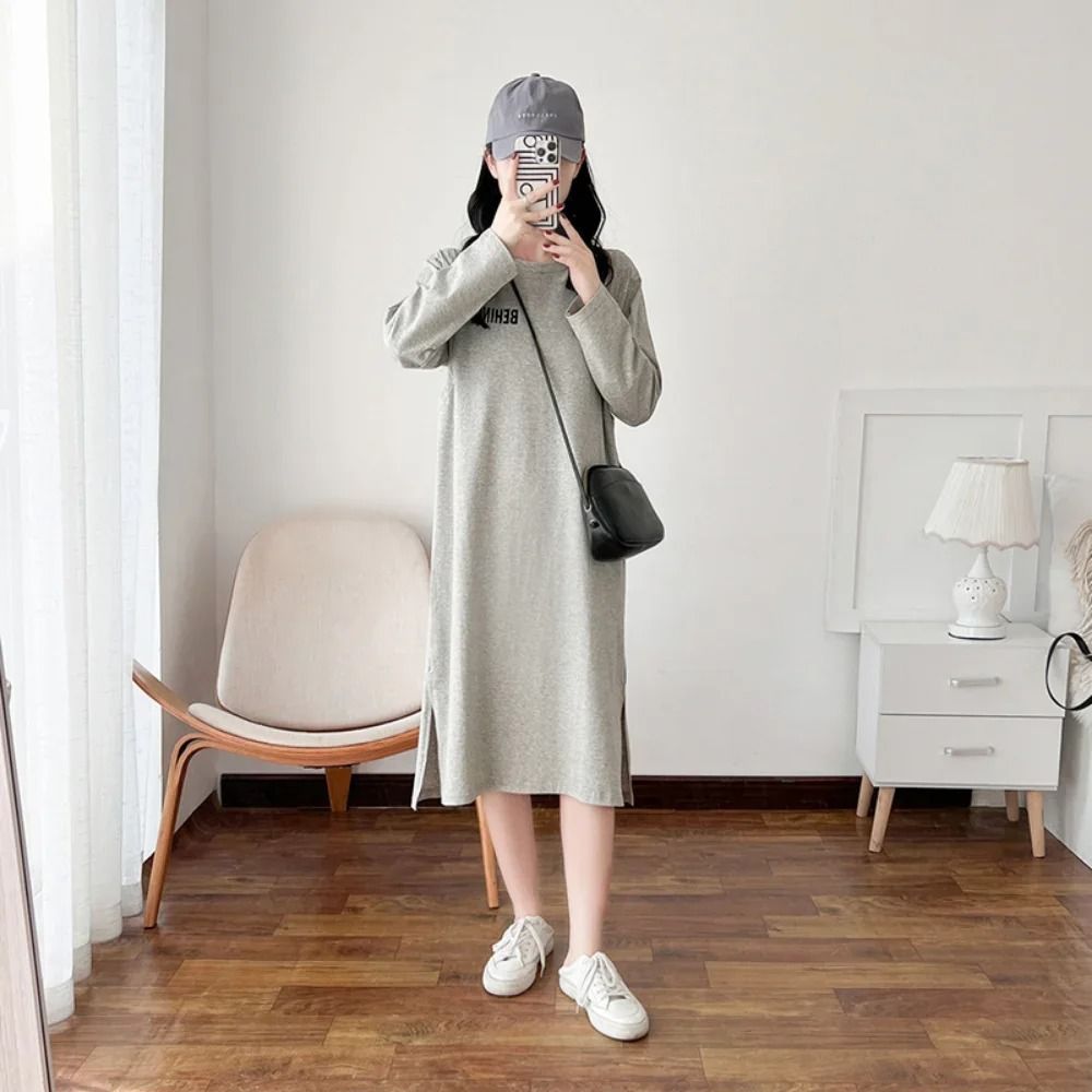 Casual Printed Maternity and Breastfeeding T-Shirt Dress