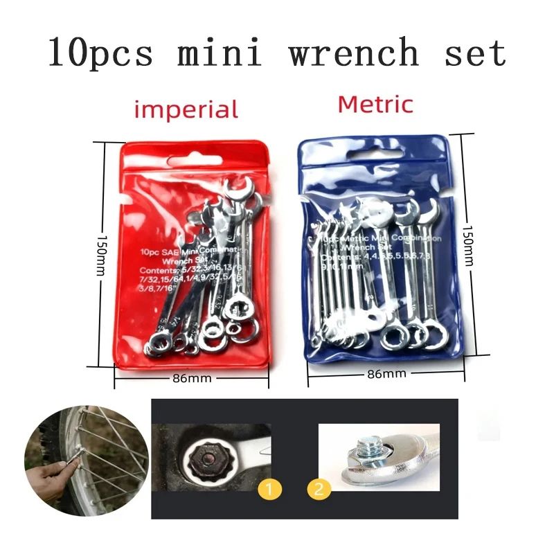 Mini Spanner Wrench Set with Key Ring