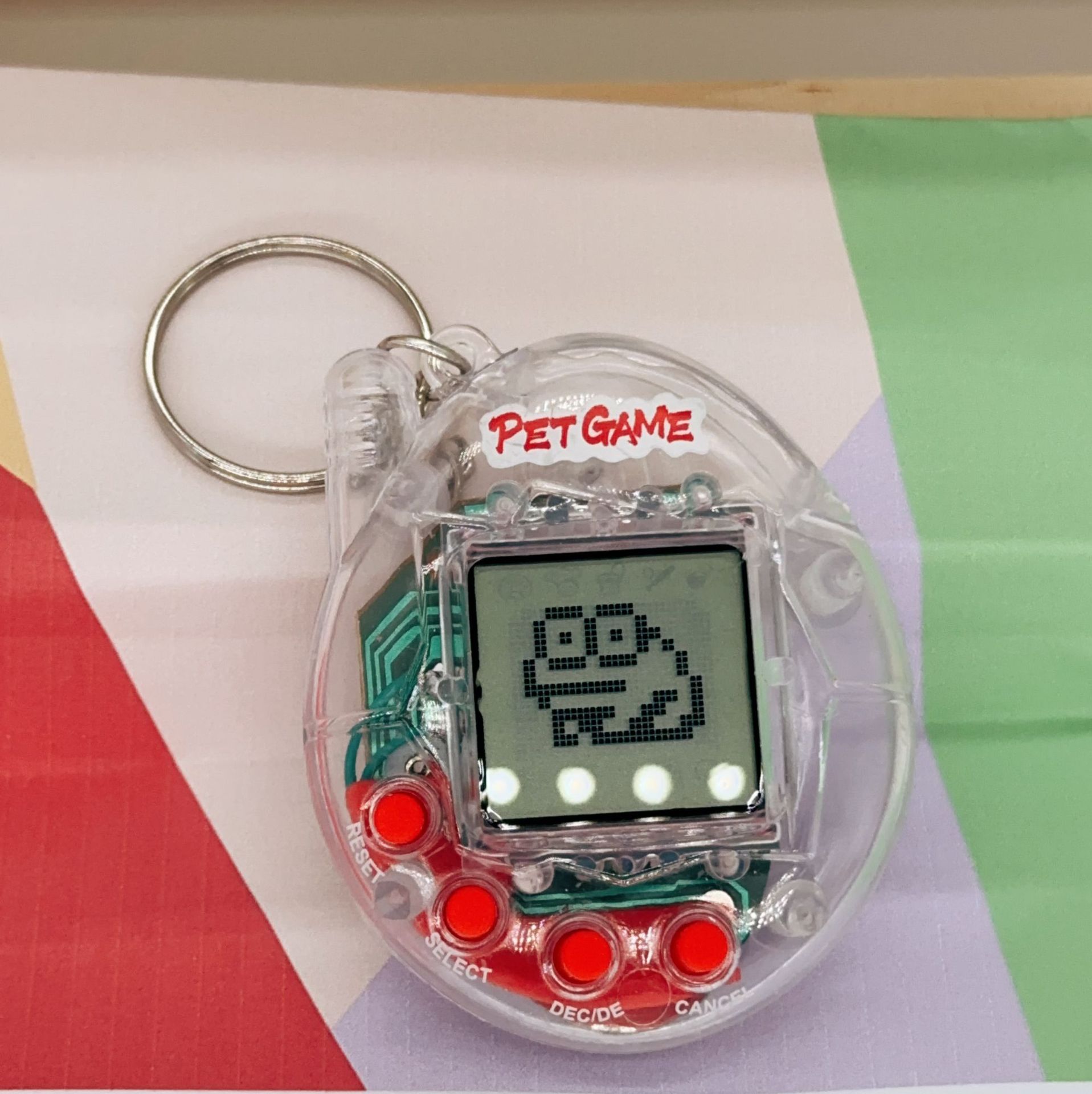 Transparent Electronic Pets Nostalgic 168 in 1 Virtual Cyber Pet Toy with Pixel Play Funny Retro Gift