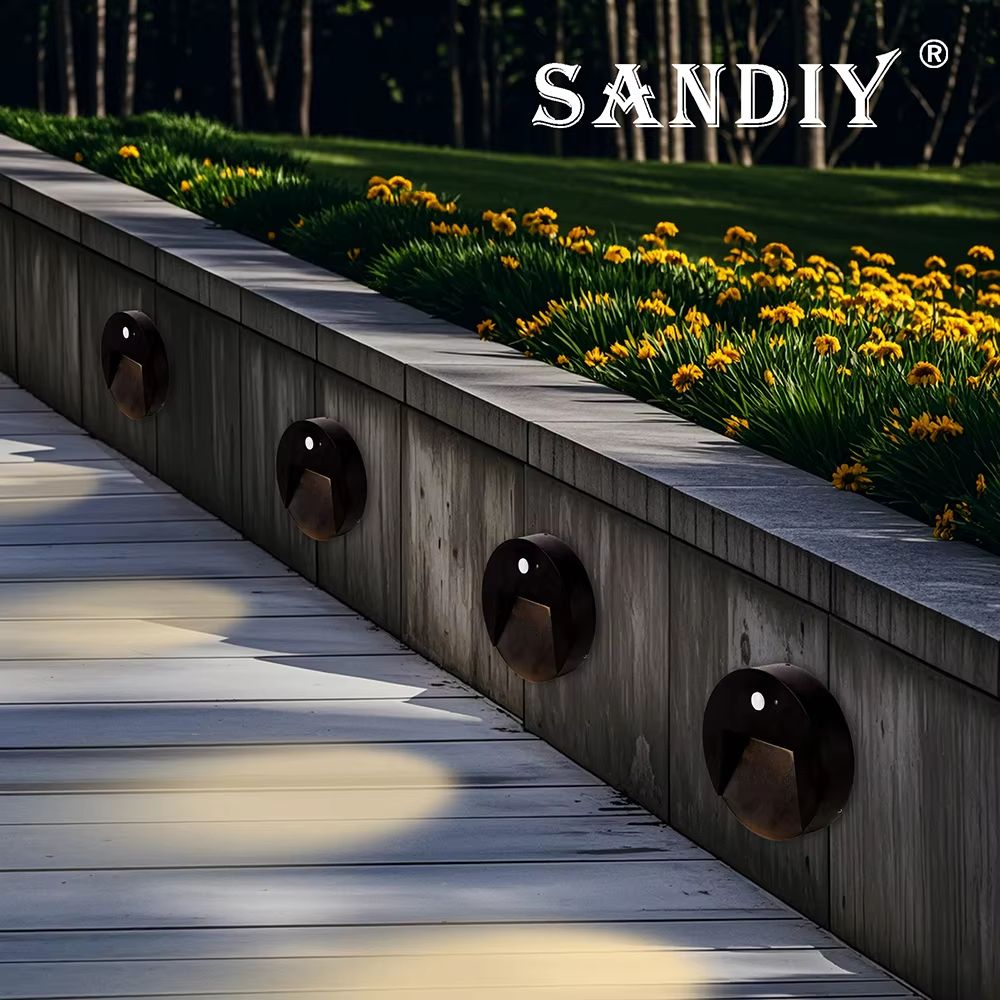 SANDIY Outdoor Motion Sensor Wall Light – Waterproof LED Stair & Garden Sconce (110–220V)