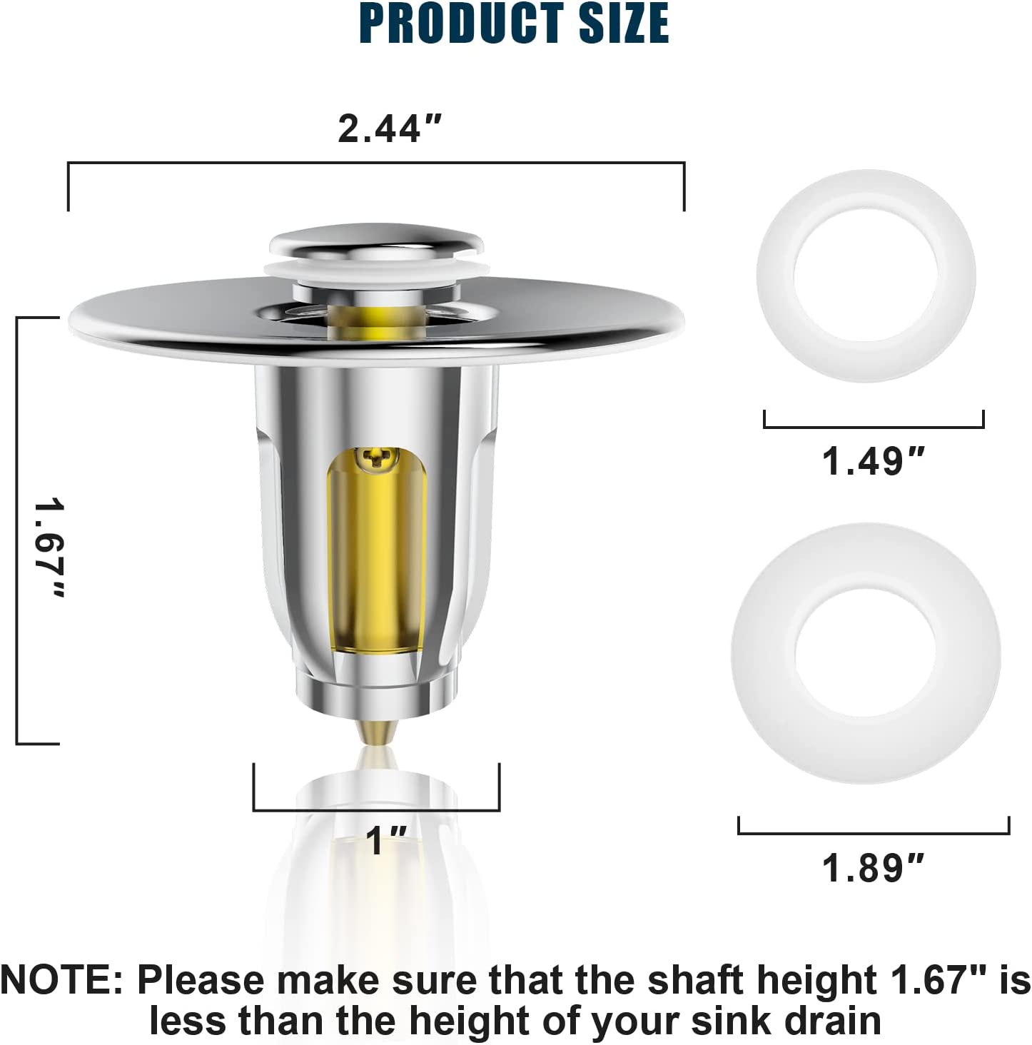 Bathroom Sink Strainer Bathtub Stopper Hair Catcher Bounce Core Drain Filter Bath Plug Tool