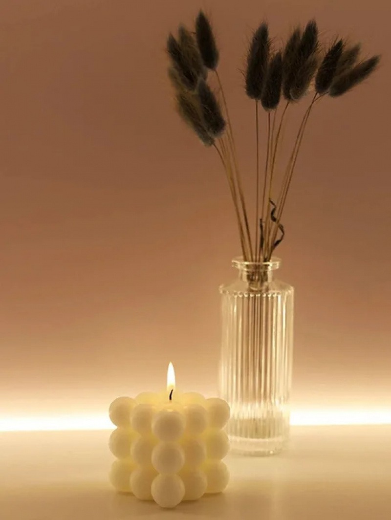 Creative Ball Shaped Soy Wax Candle, Magic Cube Aromatherapy Gift, Handmade Wedding Favor, High End Decorative Object