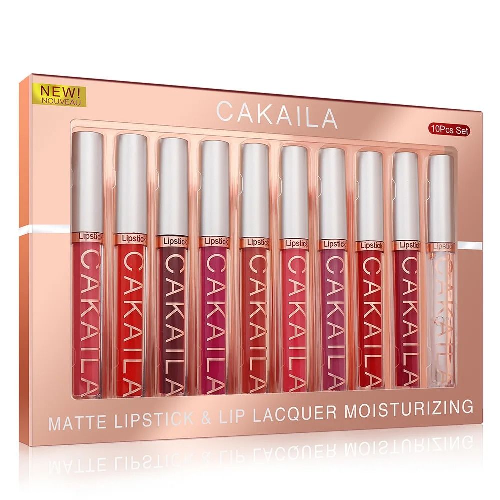 10PCS Nude Matte Velvet Lip Gloss Set | Waterproof Long-lasting Liquid Lipstick Lip Tint For Women