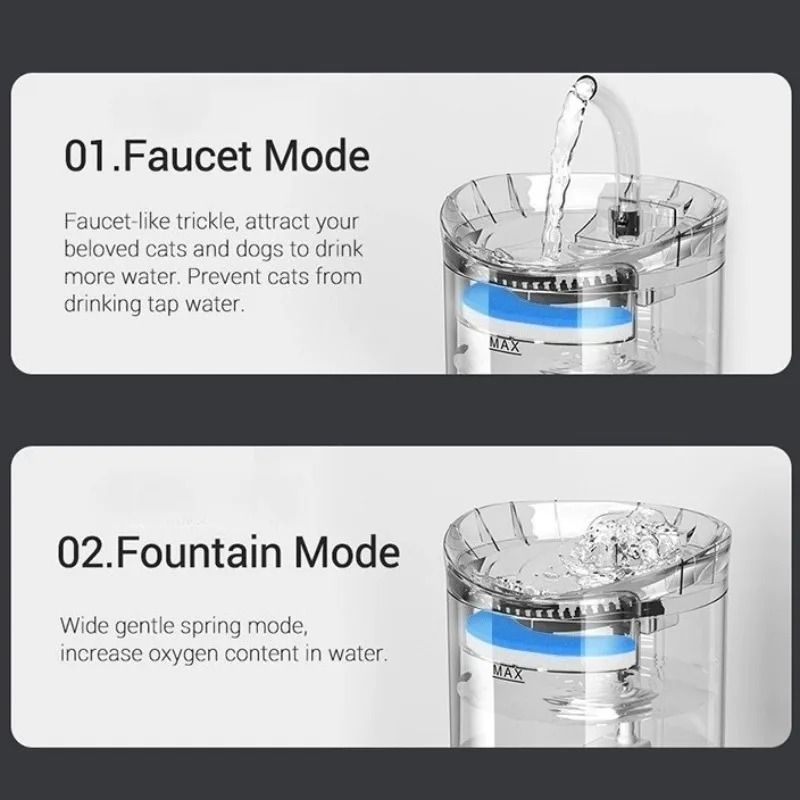Automatic Cat Water Fountain Quiet Pet Water Fountain with Fresh Water Circulation