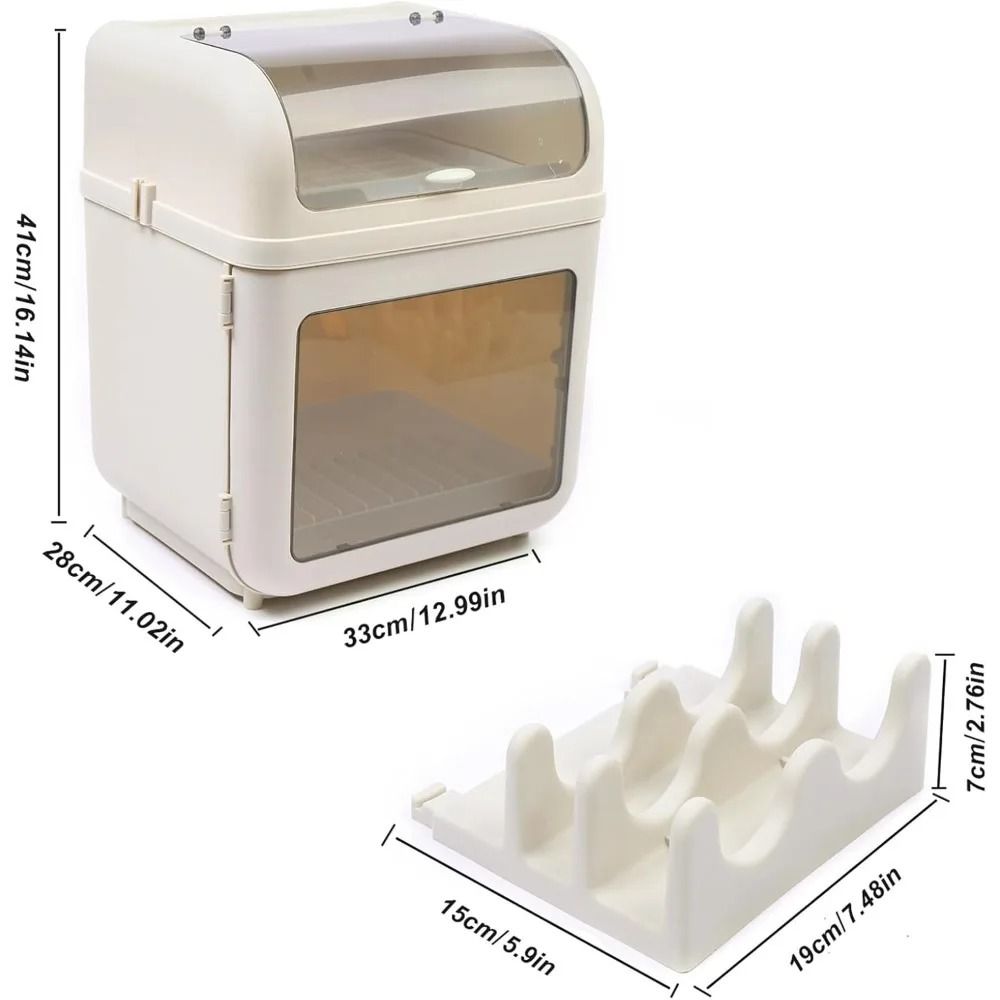 CleanStack 2 Tier Dish Drying Rack Countertop Dish Drainer Rack with Removable Drip Tray