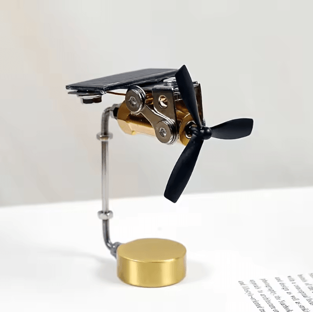 Copper Solar Windmill Ornament – Educational Desk Toy & Kinetic Decor
