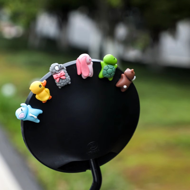 Cute Animal Car Pendant Ornament Set for Rearview Mirror, Console & Bike Little Turtle Decorative Doll