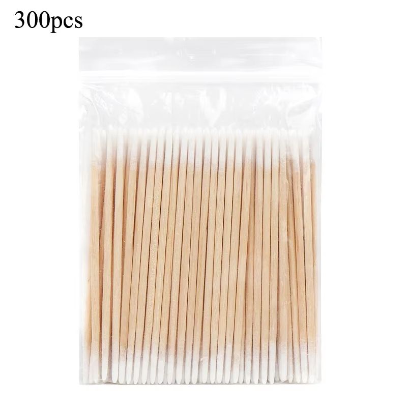 100/300pcs Double-Head Cotton Swabs – Makeup, Medical & Personal Care Tool
