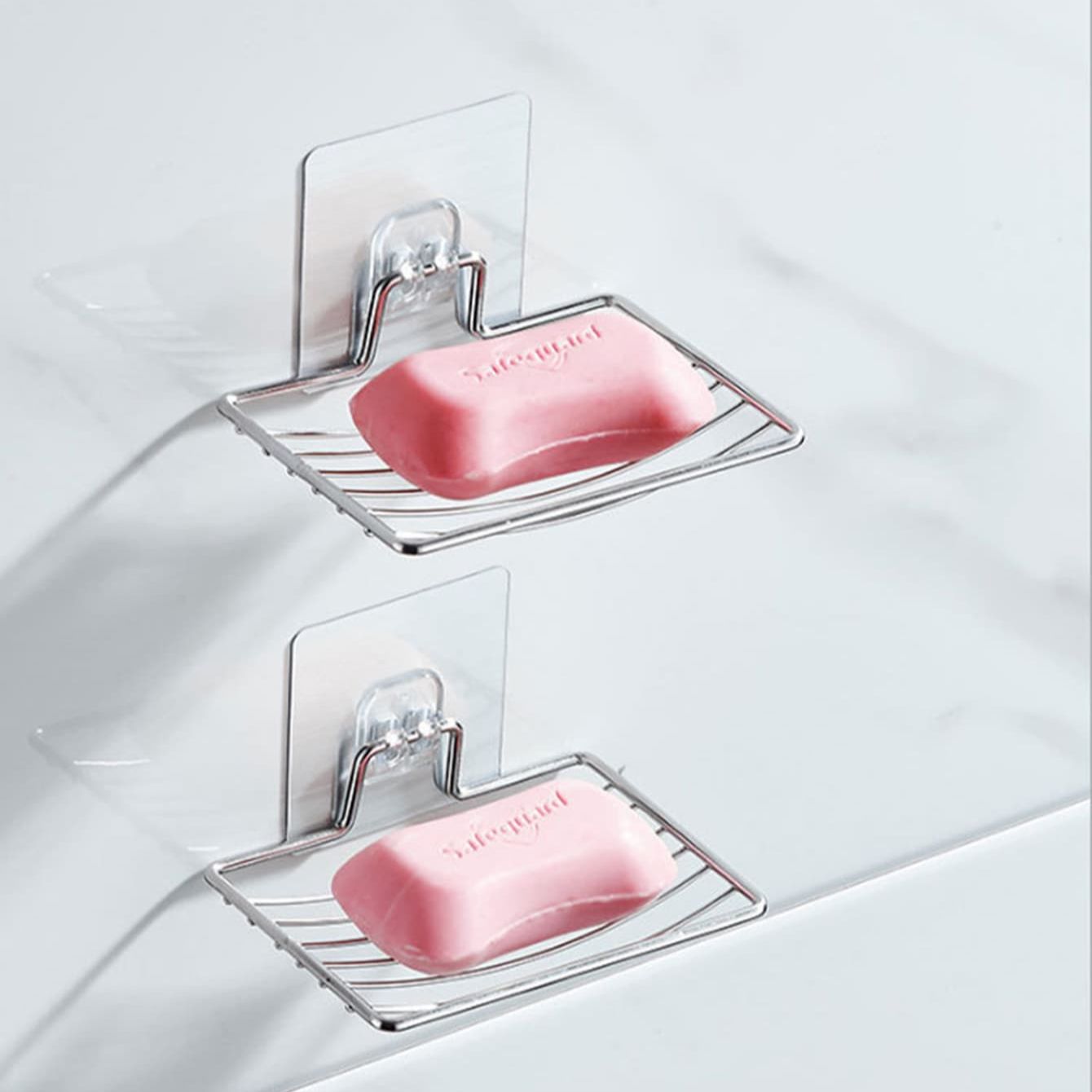 Stainless Steel Punch Free Soap Rack Luxury Wall Hanging Soap Box