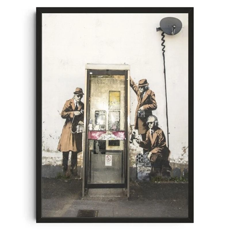 Banksy Graffiti Art Poster – Street Art Series Canvas Mural – Modern Banksy Image Wall Art